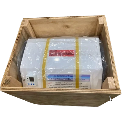 AE Isolation Transformer plus High/Low Voltage Protector and Soft Start, 12KW or 15KVA, PRI or Input 240V, SEC or Output 120/240V, 50A 60Hz, Single phase